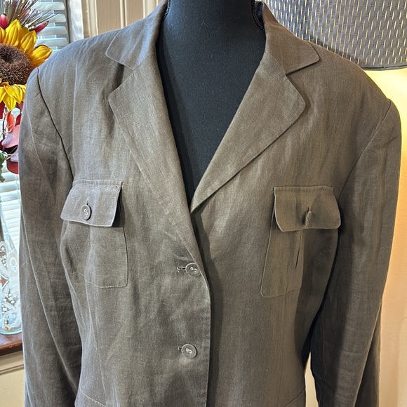 Merona Women's Brown linen suit - Picture 2 of 7